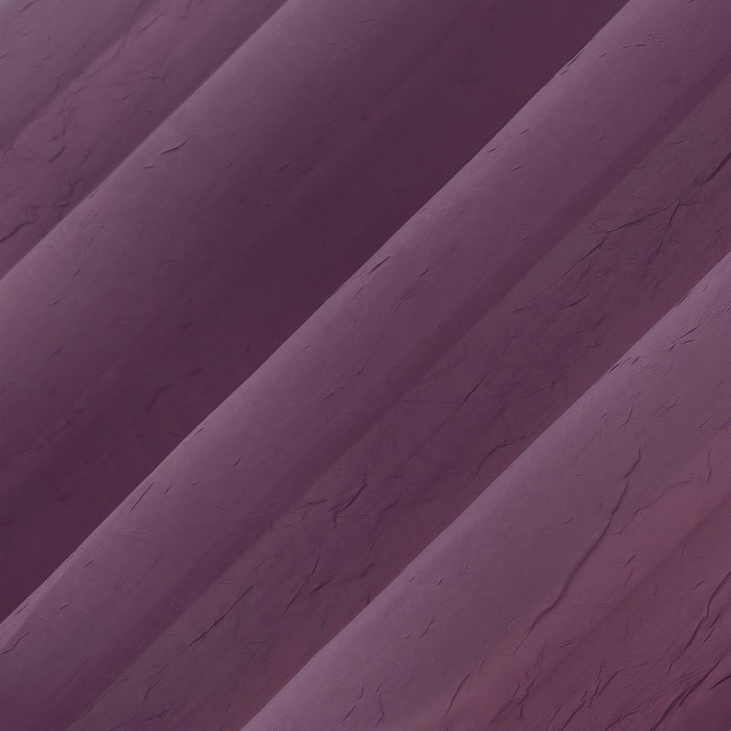 No. 918 Erica Crushed Sheer Voile Rod Pocket Curtain Panel, 51" x 63", Purple - Image 3